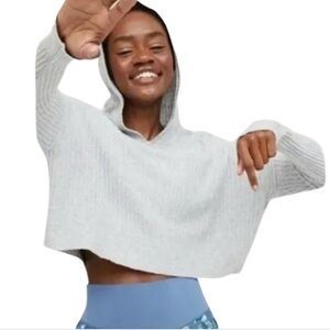 Offline by Aerie Super Soft Gray Cropped Hoodie